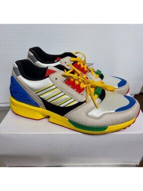 Adidas ZX 8000 Lego Shoes Mens Size 10.5 Multicolor New In Box- Extra Laces